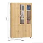 Tủ hồ sơ THS01.7 120x200 - Vân gỗ nhạt