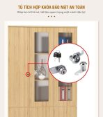 Tủ hồ sơ THS01.7 120x200 - Vân gỗ nhạt