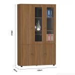 Tủ hồ sơ THS01.8 120x200 - Vân gỗ đậm