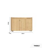 Tủ hồ sơ THS02.1 120x100 - Vân gỗ nhạt