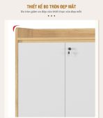 Tủ hồ sơ THS02.2 120x100 - Vân gỗ nhạt kết hợp Trắng