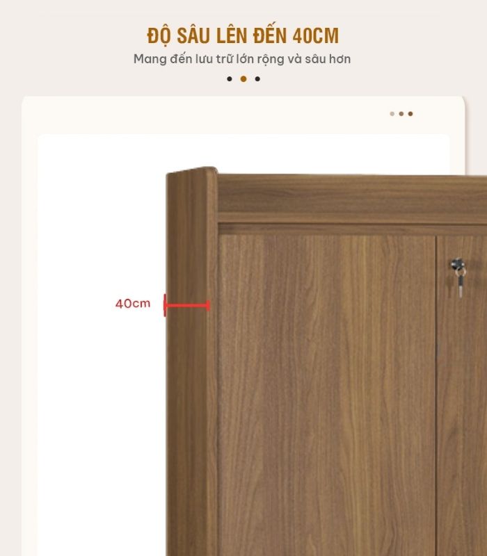 Tủ hồ sơ THS02.3 120x100 - Vân gỗ đậm