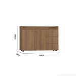 Tủ hồ sơ THS02.3 120x100 - Vân gỗ đậm