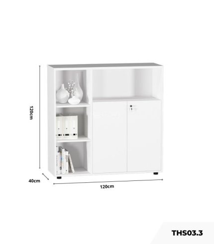 Tủ hồ sơ THS03.3 120x120 - Trắng
