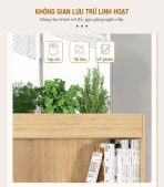 Tủ hồ sơ THS04.12 120x120 - Vân gỗ nhạt kết hợp Trắng