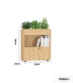 Tủ hồ sơ THS04.1 80x90 - Vân gỗ nhạt