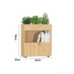 Tủ hồ sơ THS04.1 80x90 - Vân gỗ nhạt