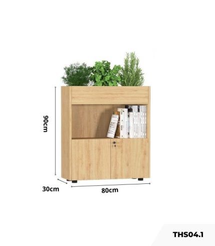 Tủ hồ sơ THS04.1 80x90 - Vân gỗ nhạt