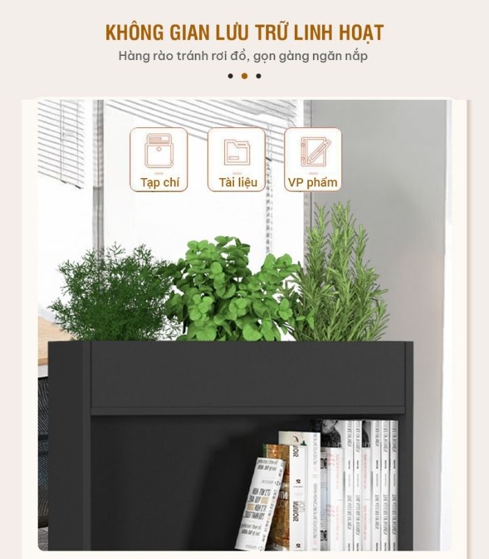 Tủ hồ sơ THS04.5 80x90 - Vân gỗ nhạt kết hợp Đen