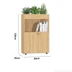 Tủ hồ sơ THS04.6 80x120 - Vân gỗ nhạt