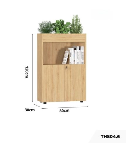 Tủ hồ sơ THS04.6 80x120 - Vân gỗ nhạt