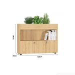 Tủ hồ sơ THS04.8 120x90 - Vân gỗ nhạt