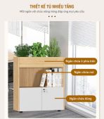 Tủ hồ sơ THS04.8 120x90 - Vân gỗ nhạt
