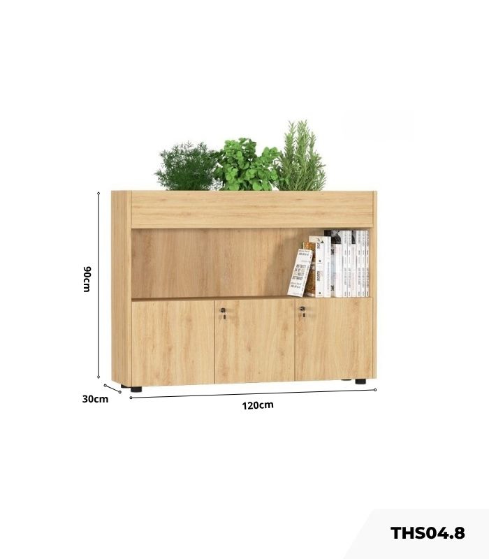 Tủ hồ sơ THS04.8 120x90 - Vân gỗ nhạt