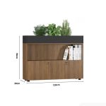 Tủ hồ sơ THS04.9 120x90 - Vân gỗ đậm kết hợp Đen