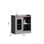 Tủ hồ sơ THS05.1 80x80 - Vân gỗ kết hợp Ghi