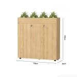 Tủ hồ sơ THS06.10 120x120 - Vân gỗ nhạt