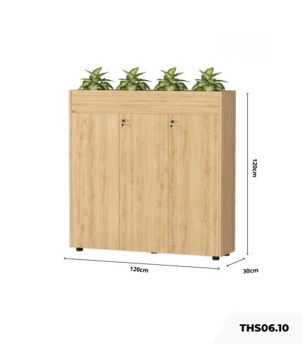 Tủ hồ sơ THS06.10 120x120 - Vân gỗ nhạt