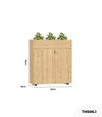 Tủ hồ sơ THS06.1 80x90 - Vân gỗ nhạt