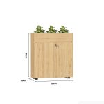 Tủ hồ sơ THS06.1 80x90 - Vân gỗ nhạt