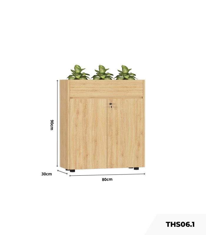 Tủ hồ sơ THS06.1 80x90 - Vân gỗ nhạt