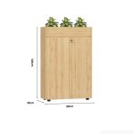 Tủ hồ sơ THS06.4 80x120 - Vân gỗ nhạt
