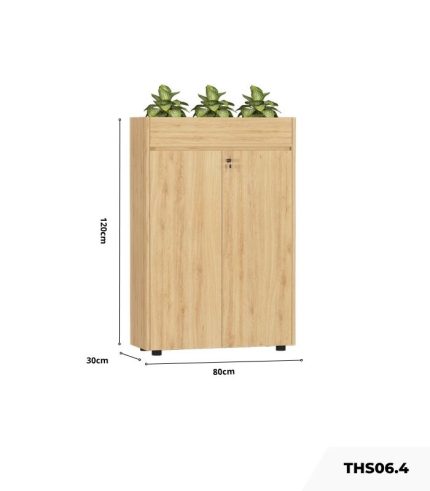 Tủ hồ sơ THS06.4 80x120 - Vân gỗ nhạt