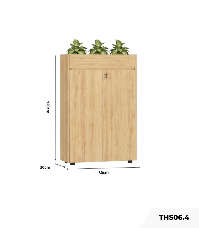 Tủ hồ sơ THS06.4 80x120 - Vân gỗ nhạt