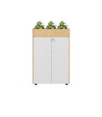 Tủ hồ sơ THS06.5 80x120 - Vân gỗ kết hợp Trắng