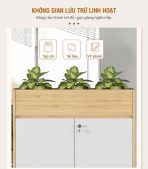 Tủ hồ sơ THS06.5 80x120 - Vân gỗ kết hợp Trắng