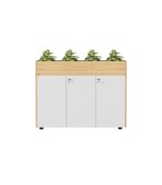 Tủ hồ sơ THS06.8 120x90 - Vân gỗ nhạt kết hợp Trắng