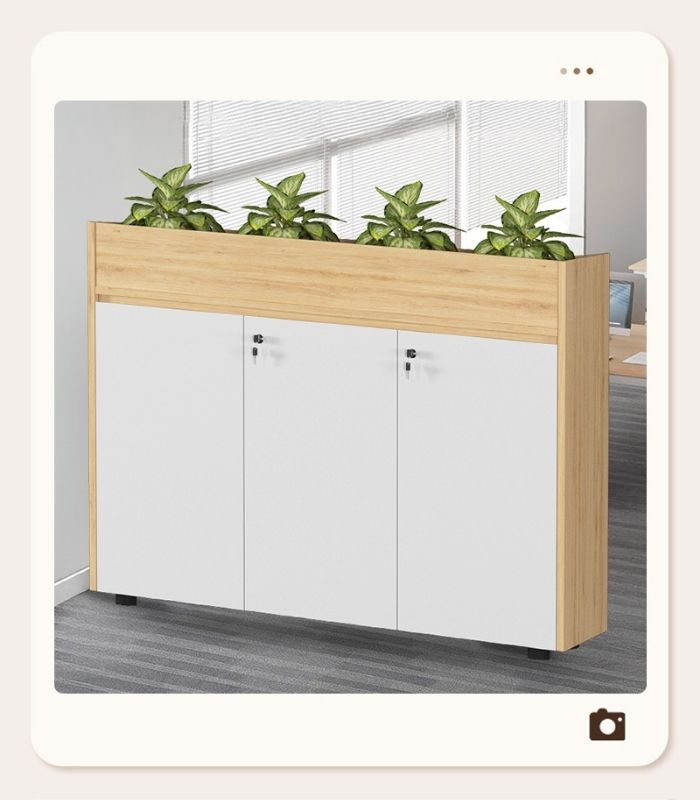 Tủ hồ sơ THS06.8 120x90 - Vân gỗ nhạt kết hợp Trắng