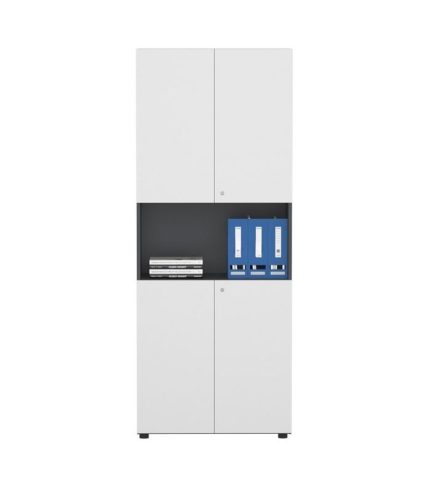 Tủ hồ sơ THS07.10 80x200 - Trắng kết hợp Đen