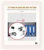 Tủ hồ sơ THS07.10 80x200 - Trắng kết hợp Đen