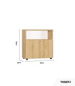 Tủ hồ sơ THS07.1 80x80 - Vân gỗ nhạt