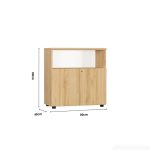 Tủ hồ sơ THS07.1 80x80 - Vân gỗ nhạt