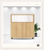 Tủ hồ sơ THS07.1 80x80 - Vân gỗ nhạt