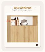 Tủ hồ sơ THS07.1 80x80 - Vân gỗ nhạt