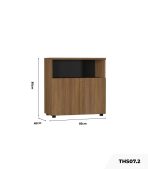Tủ hồ sơ THS07.2 80x80 - Vân gỗ đậm