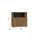 Tủ hồ sơ THS07.2 80x80 - Vân gỗ đậm