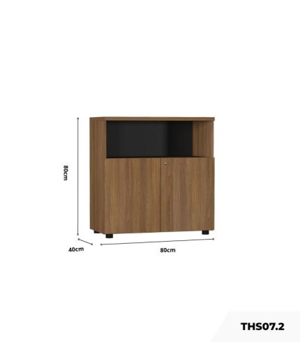 Tủ hồ sơ THS07.2 80x80 - Vân gỗ đậm