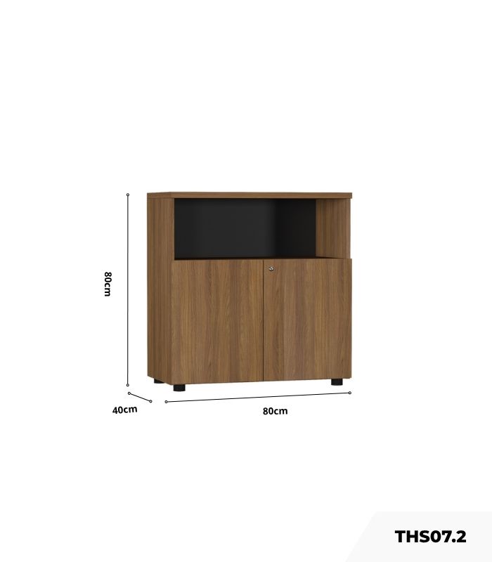 Tủ hồ sơ THS07.2 80x80 - Vân gỗ đậm