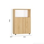 Tủ hồ sơ THS07.3 80x120 - Vân gỗ nhạt