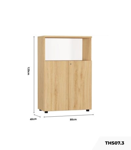 Tủ hồ sơ THS07.3 80x120 - Vân gỗ nhạt