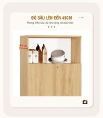 Tủ hồ sơ THS07.3 80x120 - Vân gỗ nhạt