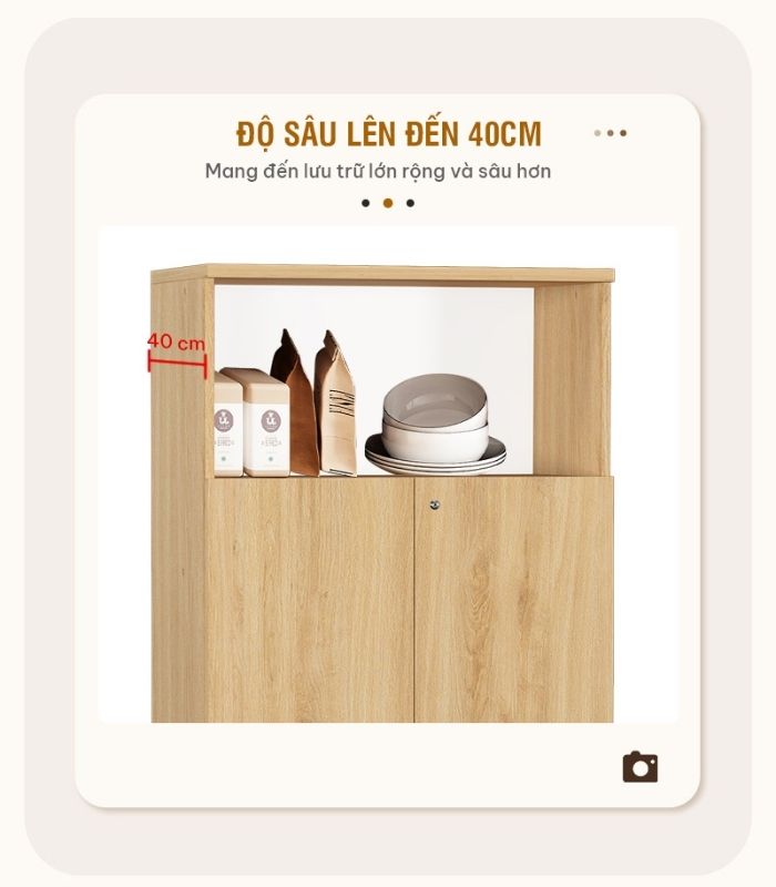 Tủ hồ sơ THS07.3 80x120 - Vân gỗ nhạt