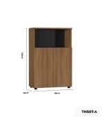 Tủ hồ sơ THS07.4 80x120 - Vân gỗ đậm