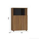 Tủ hồ sơ THS07.4 80x120 - Vân gỗ đậm