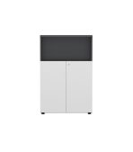 Tủ hồ sơ THS07.5 80x120 - Trắng kết hợp Đen