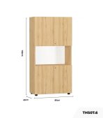 Tủ hồ sơ THS07.6 80x160 - Vân gỗ nhạt